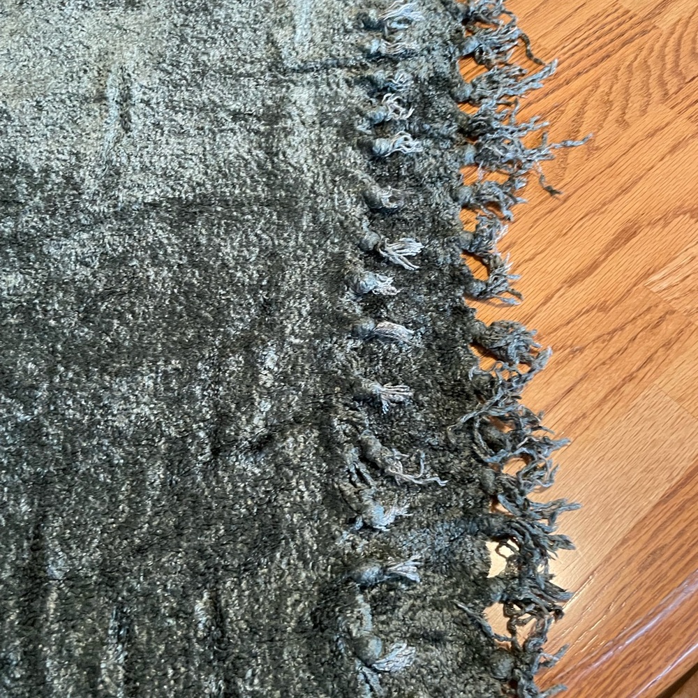 Textured Green Throw/ Lap Blanket